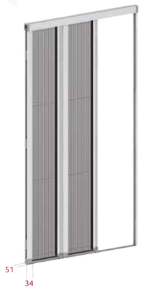 Insektenschutzsystem Plissee Zero verkette Flügel